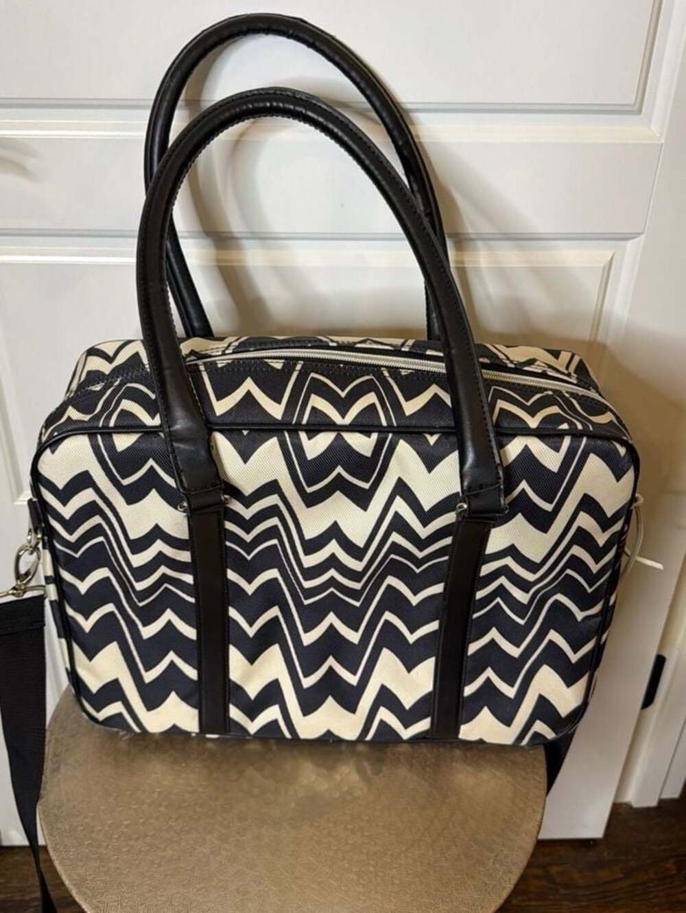 Missoni for Target Black and White Zigzag Laptop Bag Satchel